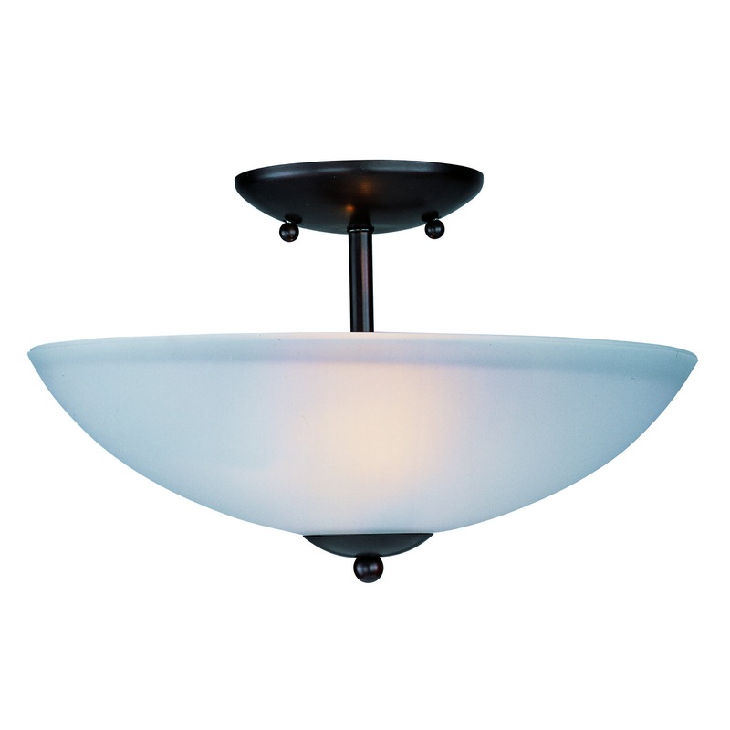 Maxim 10042FTOI Logan Two Light Semi-Flush Mount, Oil Rubbed Bronze