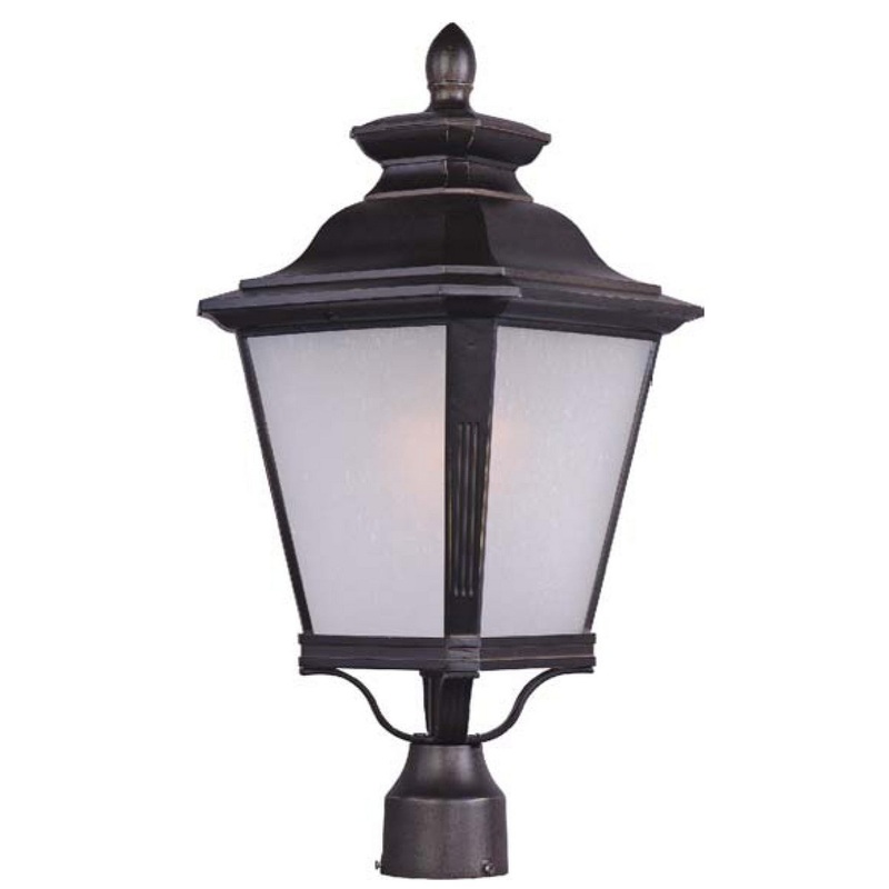 Maxim 1121FSBZ Knoxville One Light Outdoor Pole/Post Lantern, Bronze
