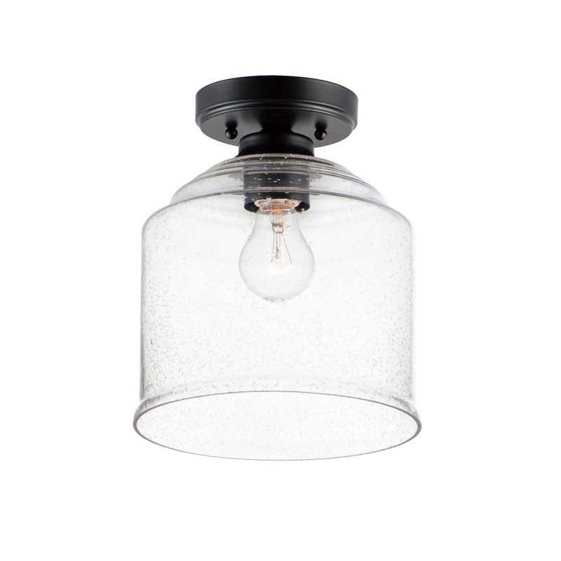 Maxim 12270CDBK Acadia One Light Semi-Flush Mount, Black