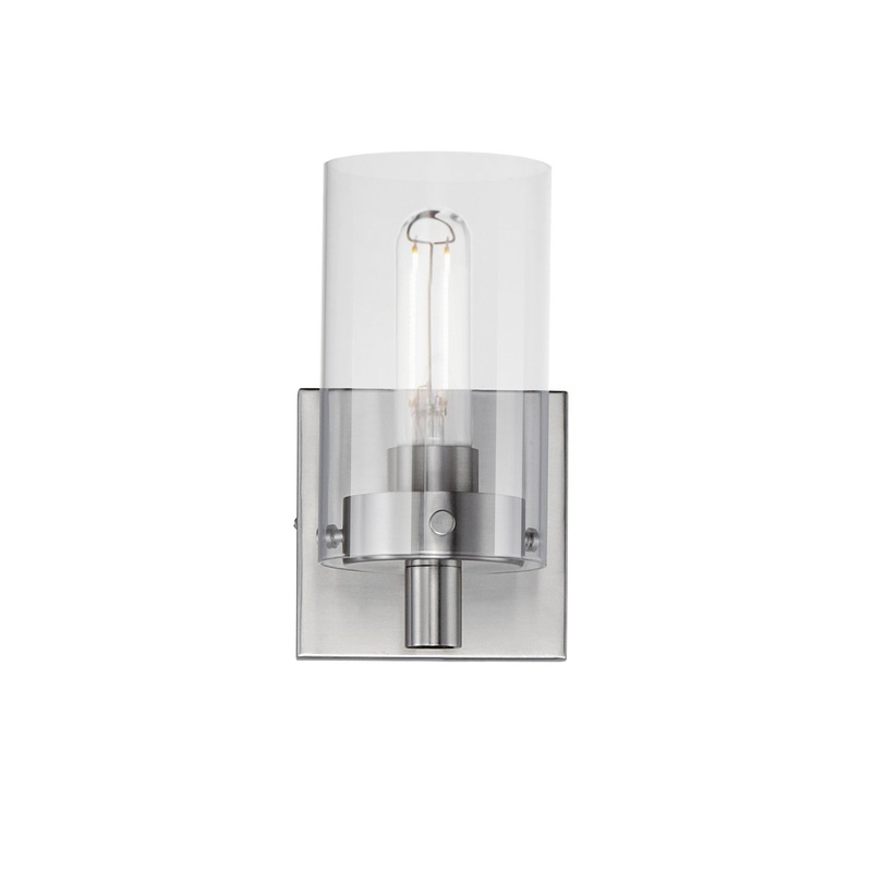 Maxim 12401CLSN Pinn One Light Wall Sconce, Satin Nickel