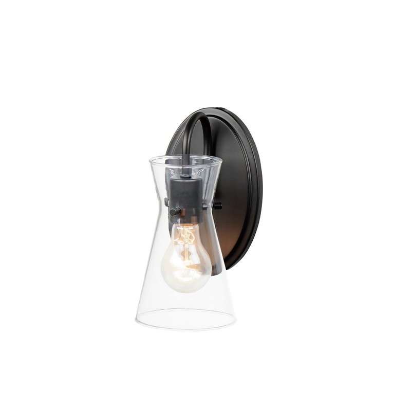 Maxim 12481CLBK Ava One Light Wall Sconce, Black