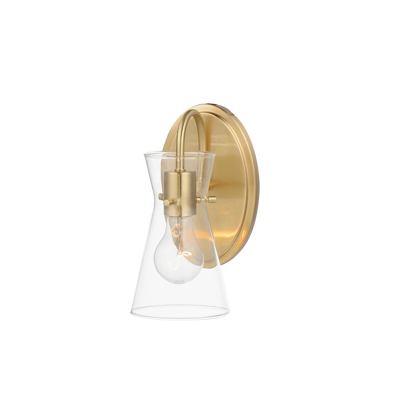 Maxim 12481CLNAB Ava One Light Wall Sconce, Natural Aged Brass