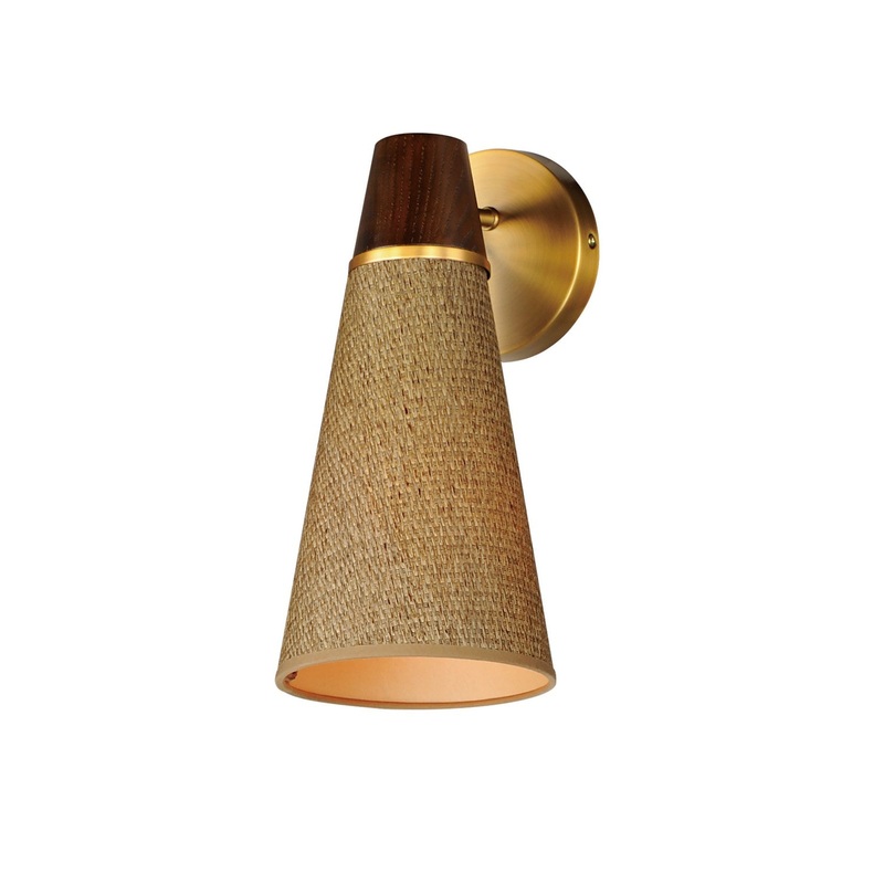 Maxim 14480GCNAB Sumatra One Light Wall Sconce, Natural Aged Brass