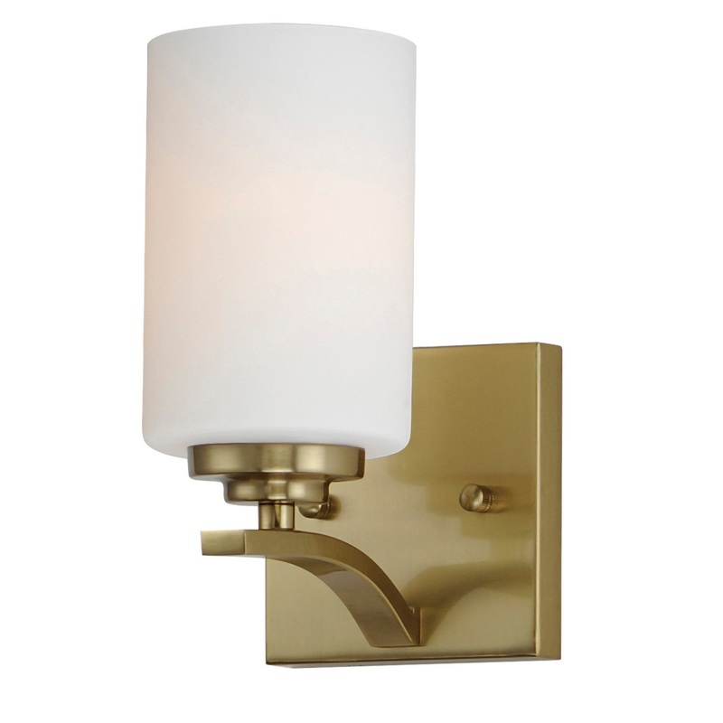 Maxim 20030SWSBR Deven One Light Wall Sconce, Satin Brass