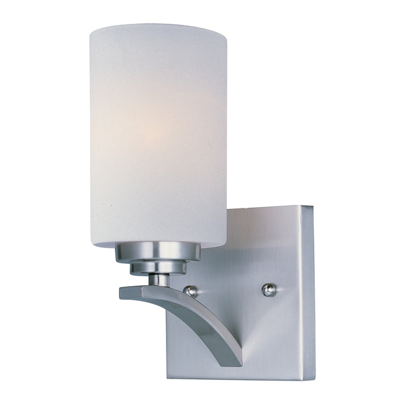 Maxim 20030SWSN Deven One Light Wall Sconce, Satin Nickel