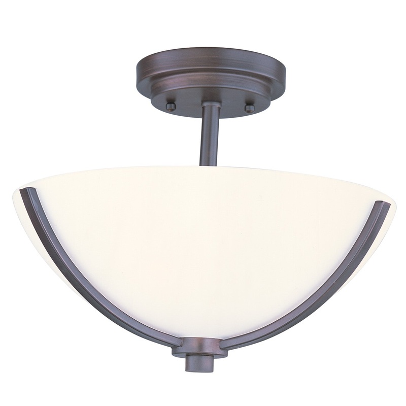 Maxim 20031SWOI Deven Three Light Semi-Flush Mount, Oil Rubbed Bronze