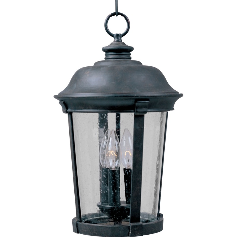 Maxim 3029CDBZ Dover DC Three Light Outdoor Hanging Lantern, Bronze