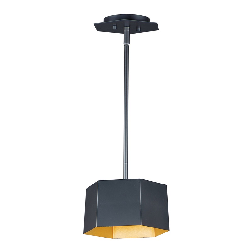 Maxim 30331BKGLD Honeycomb LED Mini Pendant, Black / Gold