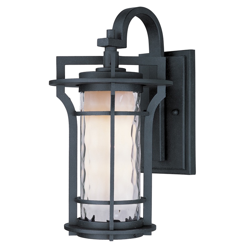 Maxim 30486WGBO Oakville One Light Outdoor Wall Lantern, Black Oxide