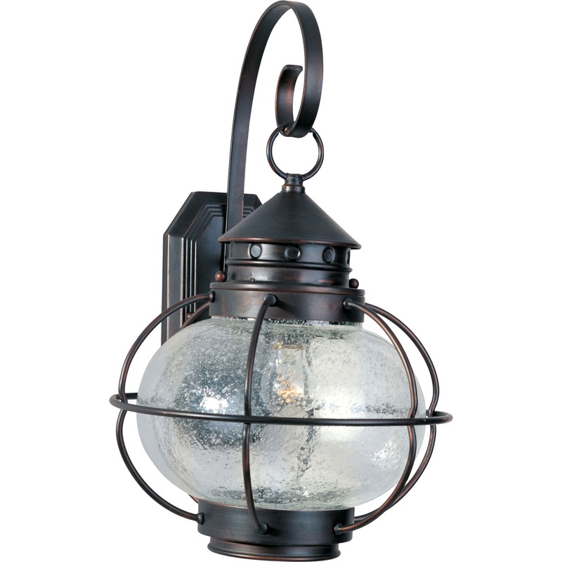 Maxim 30503CDOI Portsmouth One Light Outdoor Wall Lantern, Oil Rubbed Bronze