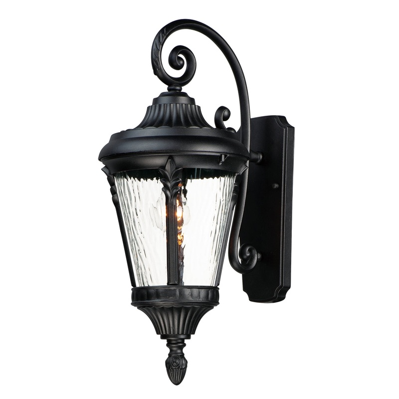 Maxim 3054WGBK Sentry One Light Outdoor Wall Lantern, Black