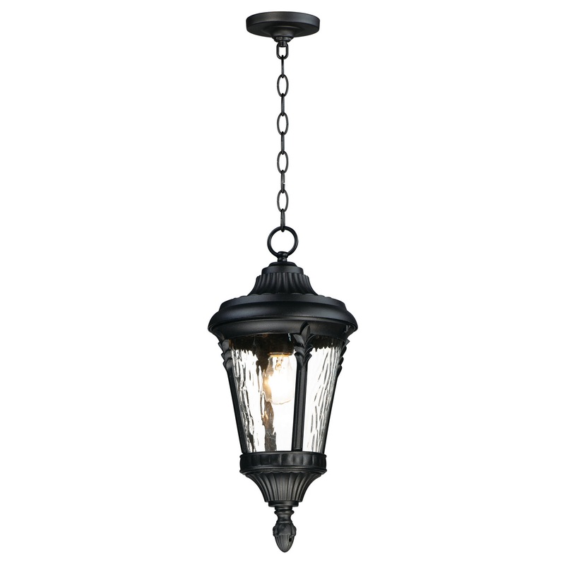 Maxim 3058WGBK Sentry One Light Outdoor Hanging Lantern, Black