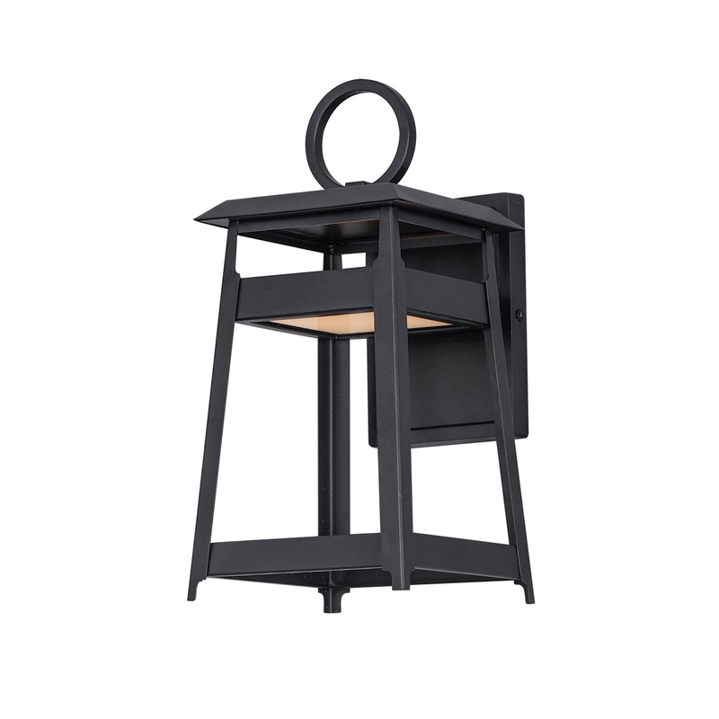 Maxim 30742BK Pagoda LED Outdoor Wall Sconce, Black