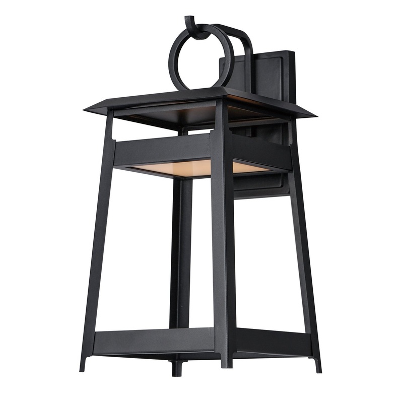 Maxim 30746BK Pagoda LED Outdoor Wall Sconce, Black