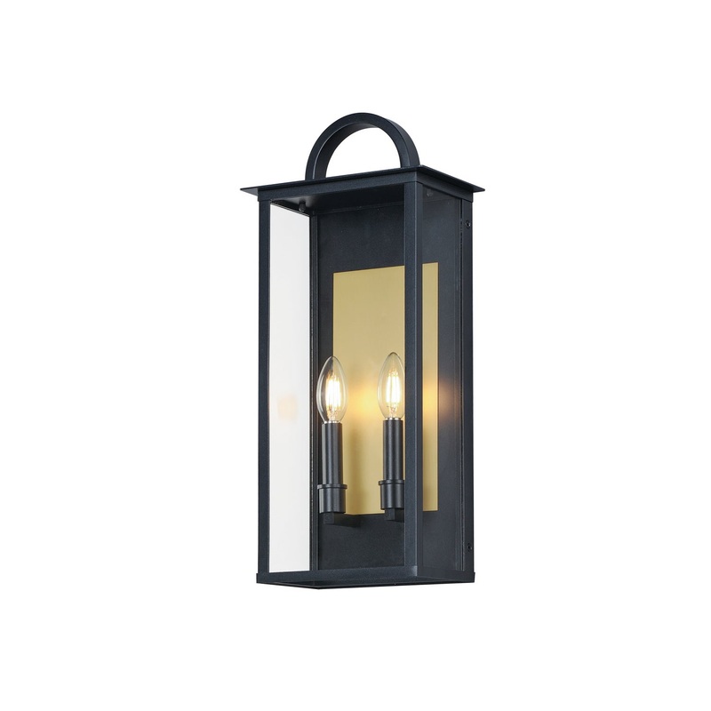 Maxim 30754CLBK Manchester Two Light Outdoor Wall Sconce, Black