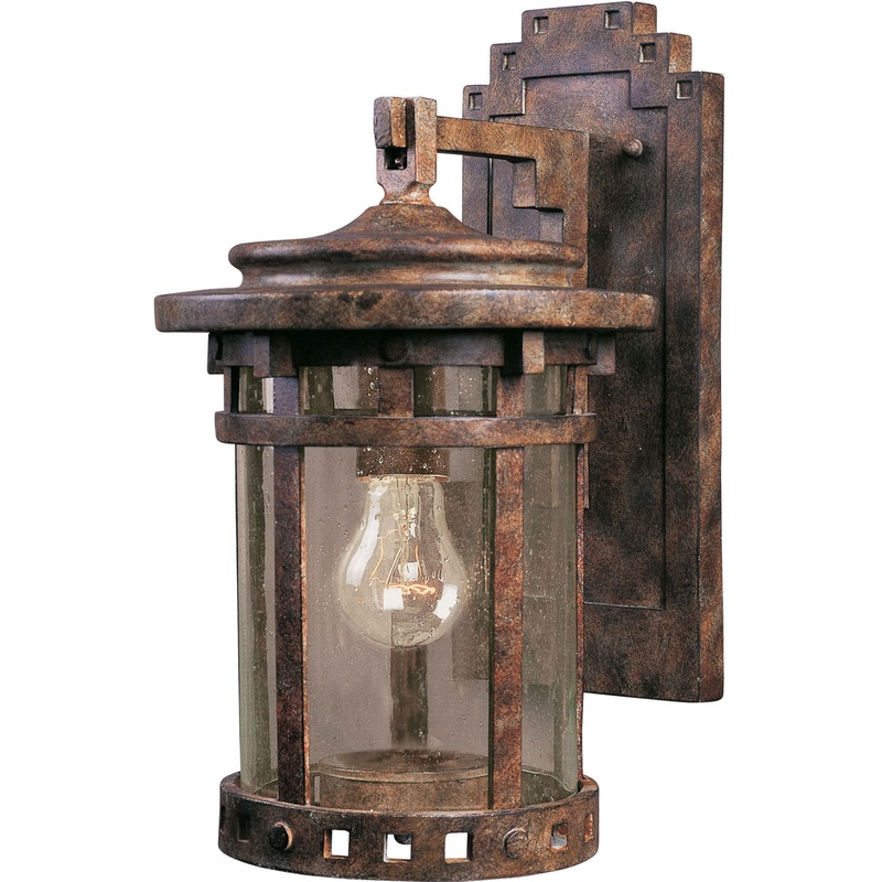 Maxim 3131CDSE Santa Barbara DC One Light Outdoor Wall Lantern, Sienna