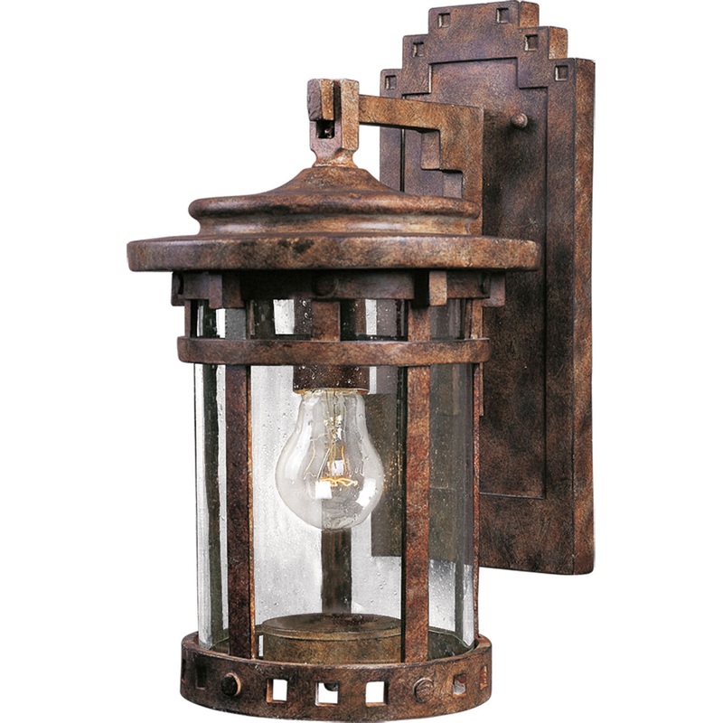 Maxim 3133CDSE Santa Barbara DC One Light Outdoor Wall Lantern, Sienna