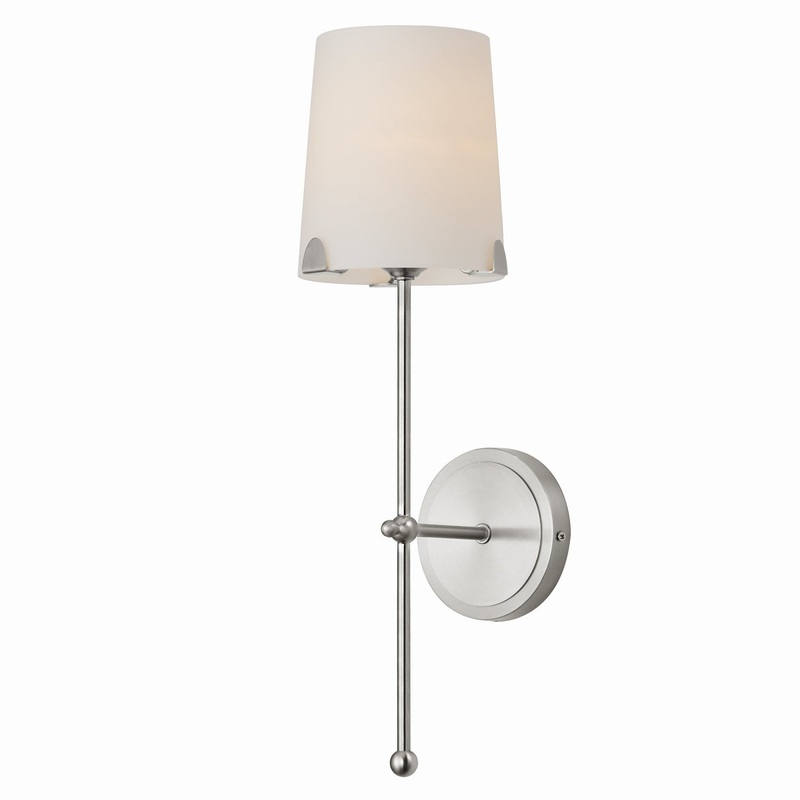 Maxim 32361WTSN Huntington One Light Wall Sconce, Satin Nickel