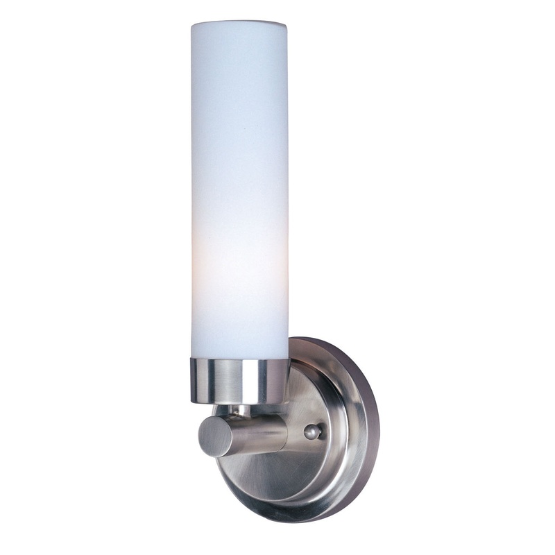 Maxim 53006WTSN Cilandro One Light Wall Sconce, Satin Nickel
