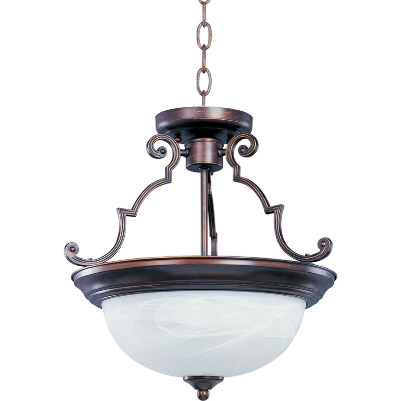 Maxim 5843MROI Essentials - 584x Two Light Semi-Flush Mount, Oil Rubbed Bronze