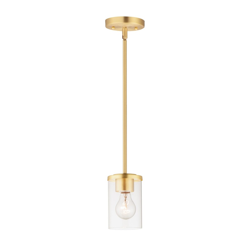 Maxim 90200CLSBR Corona One Light Mini Pendant, Satin Brass