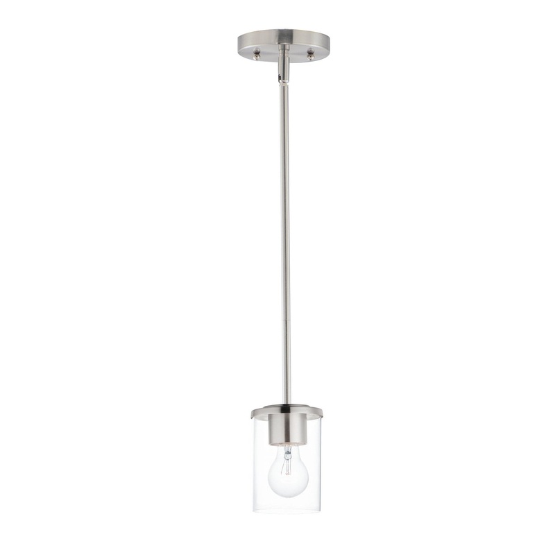 Maxim 90200CLSN Corona One Light Mini Pendant, Satin Nickel