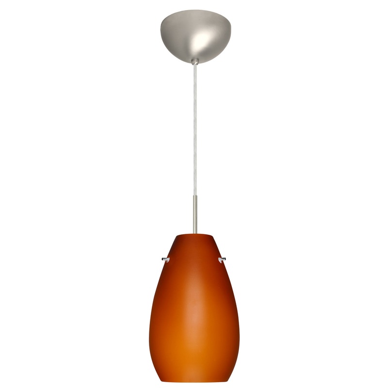 Besa 1JC-412680-LED-SN Pera One Light Pendant Satin Nickel