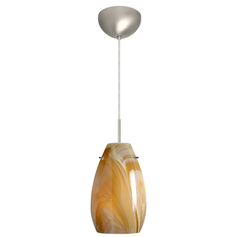 Besa 1JC-4126HN-LED-SN Pera One Light Pendant Satin Nickel