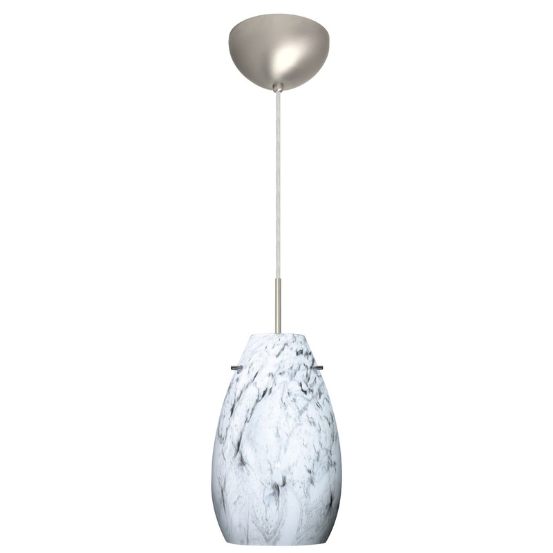 Besa 1JC-4126MG-SN Pera One Light Pendant Satin Nickel