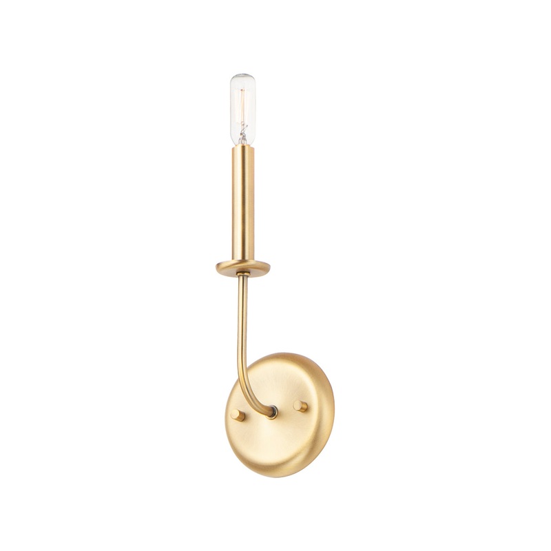 Maxim 10321SBR Wesley One Light Wall Sconce, Satin Brass