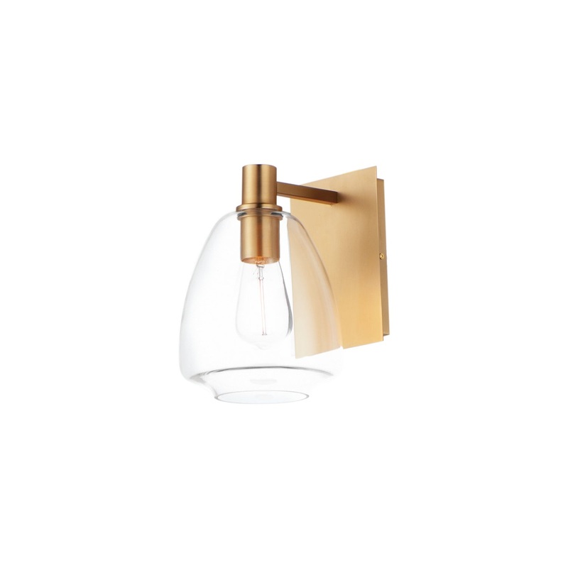 Maxim 11111CLSBR Babylon One Light Wall Sconce, Satin Brass