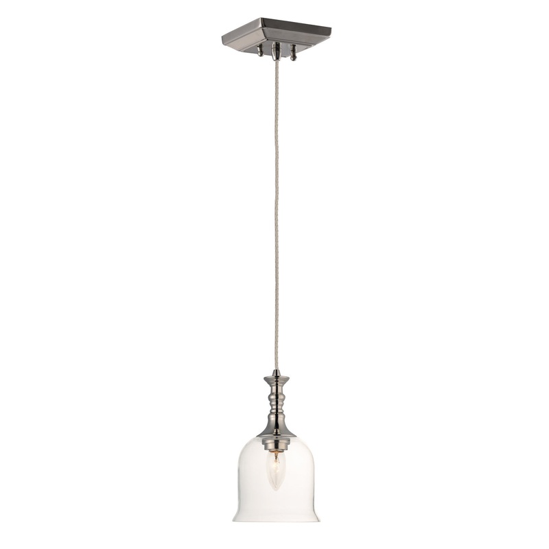Maxim 20471CLPN Centennial One Light Pendant, Polished Nickel