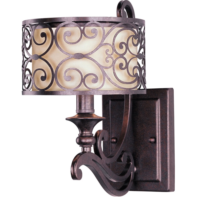 Maxim 21152WHUB Mondrian One Light Wall Sconce, Umber Bronze