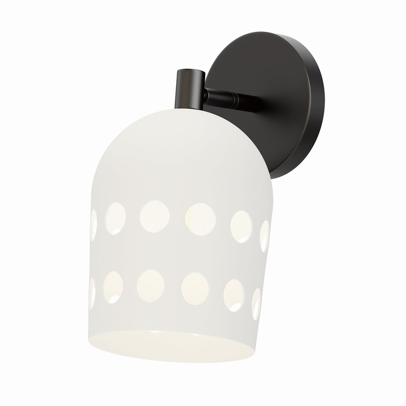 Maxim 21241WTBK Dottie One Light Wall Sconce, Black