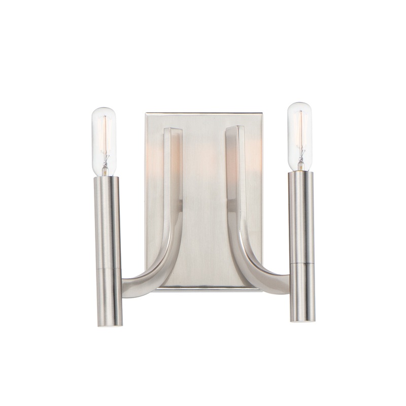 Maxim 21522SN Lyndon Two Light Wall Sconce, Satin Nickel