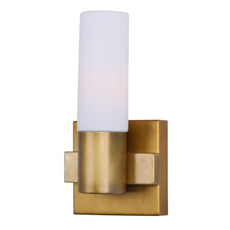 Maxim 22411SWNAB Contessa One Light Wall Sconce, Natural Aged Brass