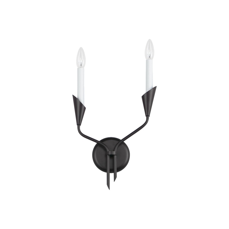 Maxim 24342BK Calyx Two Light Wall Sconce, Black