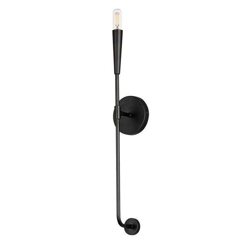 Maxim 24811BK Vela One Light Wall Sconce, Black
