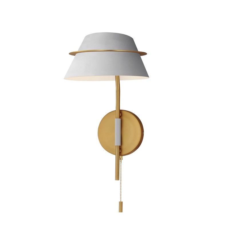 Maxim 25220LFGNAB Lucas One Light Wall Sconce, Natural Aged Brass