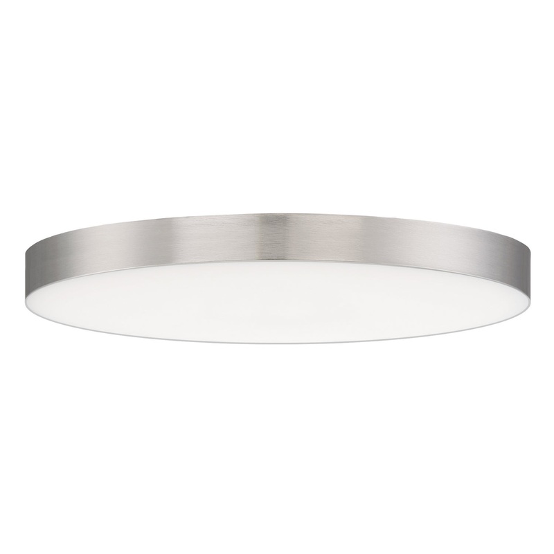Maxim 57663WTSN Trim LED Flush Mount, Satin Nickel