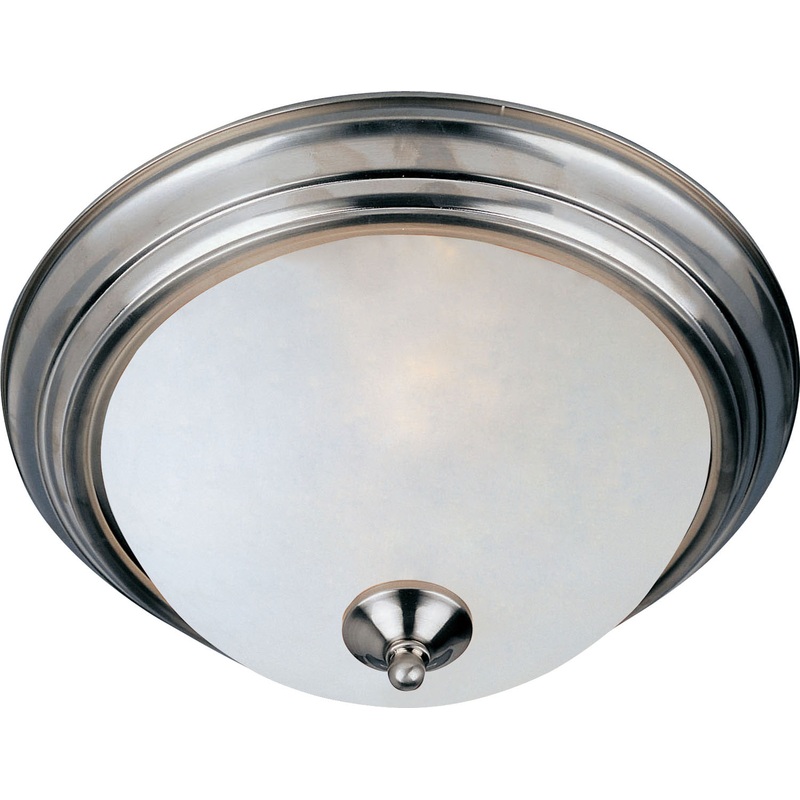 Maxim 5842FTSN Essentials - 584x Three Light Flush Mount, Satin Nickel
