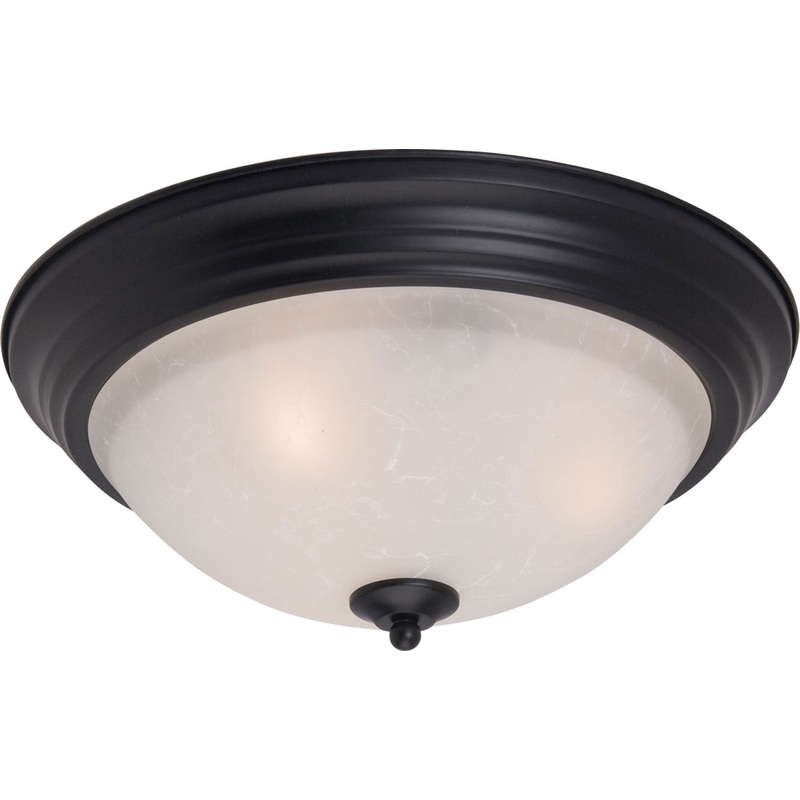 Maxim 5842ICBK Essentials - 584x Three Light Flush Mount, Black