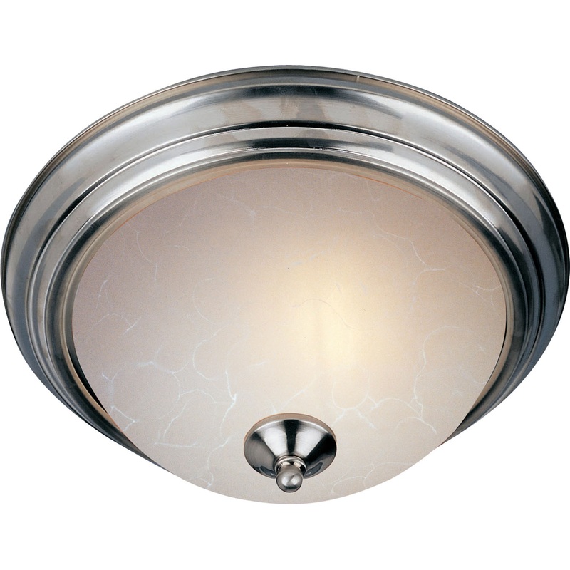 Maxim 5842ICSN Essentials - 584x Three Light Flush Mount, Satin Nickel