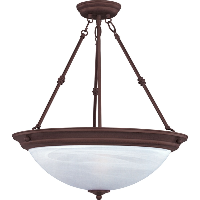Maxim 5845MROI Essentials - 584x Three Light Pendant, Oil Rubbed Bronze