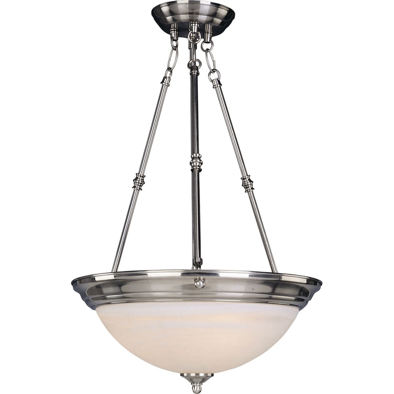 Maxim 5845MRSN Essentials - 584x Three Light Pendant, Satin Nickel