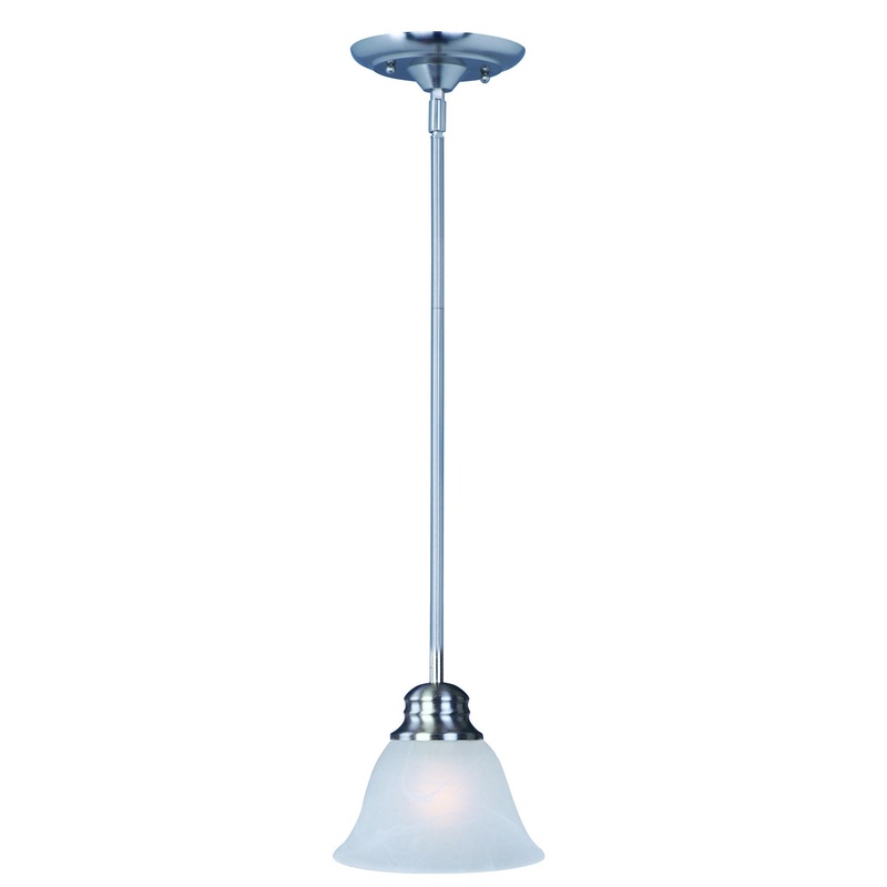 Maxim 91067MRSN Malaga One Light Mini Pendant, Satin Nickel