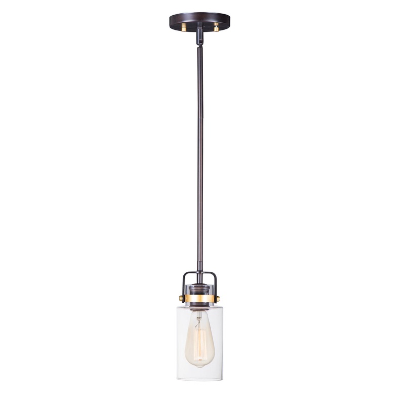 Maxim 91070CLBZGLD Magnolia One Light Pendant, Bronze / Gold
