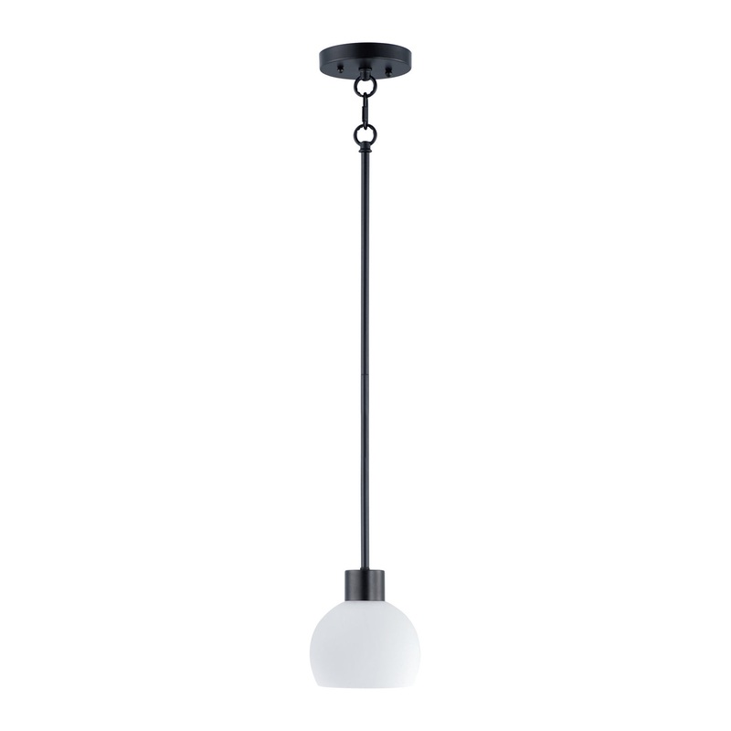 Maxim 91270SWBK Coraline One Light Mini Pendant, Black