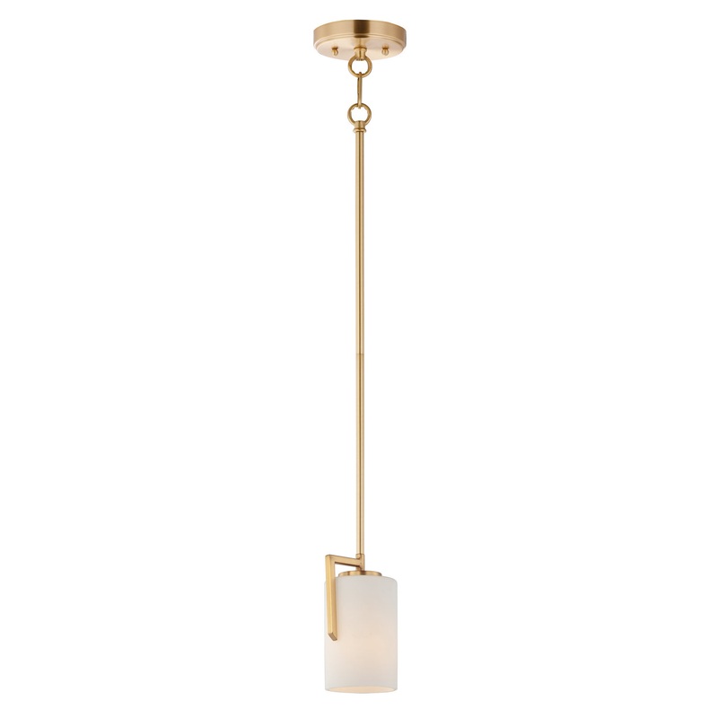 Maxim 91280SWSBR Dart One Light Mini Pendant, Satin Brass