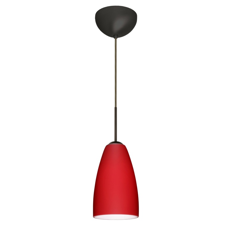 Besa 1JC-1511RM-LED-BR Riva One Light Pendant Bronze